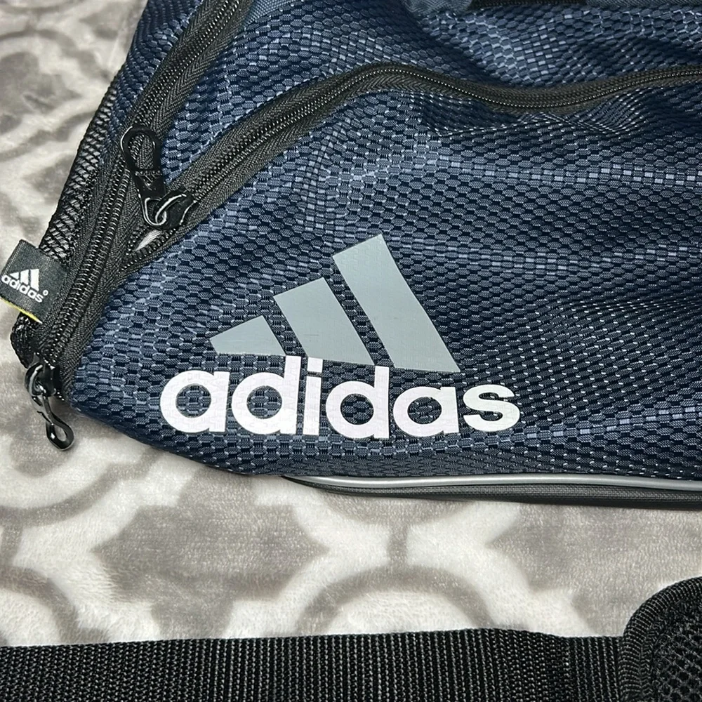 Adidas gym bag, navy blue
